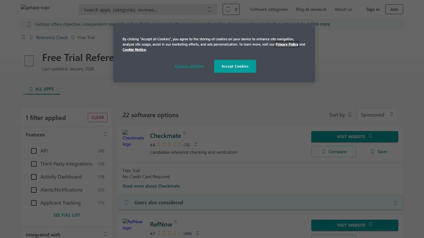 Best Free Trial Reference Check 2026 GetApp